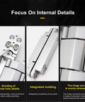 2 Pack Hidden Door Hinges 7 Inch Heavy Duty 180 Degree Swing 3D Concealed Cross Hinge Zinc Alloy Sleek Invisible details view