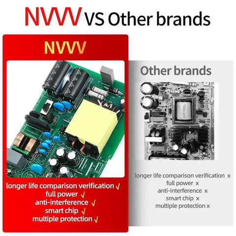NWVV power board with features compared to other brands board without features