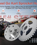 Steel Go Kart Sprocket Hub with 3/4 Inch Bore and 3/16 Inch Keyway for Predator 212cc Drifting Trike with 50 Tooth Sprocket