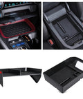 Toyota RAV4 Center Console Organizer Two Pack, Custom Fit Tray And Armrest Storage Divider For 2019 To 2025 Models