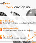 Image showing Beefed Up Timing Chain Kit With VVT Sprocket For 2.5L And 2.7L Engines Fits 2009 2015 Toyota and Lexus models with text overlay.