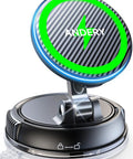 MagSafe Car Mount Charger for iPhone with 15W Fast Wireless Charging 78 Plus Lbs Suction base and adjustable arms.