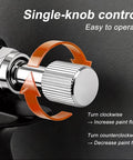 Top Shelf Texture Paint Sprayer With One Point Five Gallon Hopper And Three Quick Swap Nozzles single-knob control for adjusting paint flow