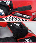 Close-up of handlebar and foot pedal of Electric Drift Go Kart For Adults With 350W Motor and Adjustable Length.