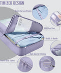 8 Piece Packing Cubes Set For Travel Essentials In Four Sizes, Luggage Organizer Bags With Laundry And Shoes Bag, features like buckle and handle.