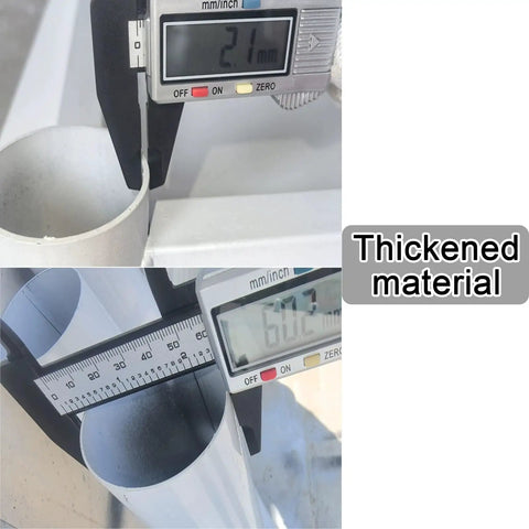 Measurement of thickened material on Heavy Duty Stainless Steel 3 Tier Work Bench With Perforated Side Panel And Wide Top.