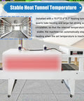 The Real Deal 2 In 1 Plastic Film Sleeve Seal And Shrink Packaging Machine Auto Heat Tunnel For Bottles And Cans Professional Grade Easy Button Access AC220V featuring quartz tube heating and large fan.