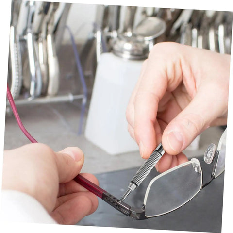 Using Glasses Repair Kit Full Set With Screws Nose Pads Eyeglass Screwdriver And Ear Grips For Quick On The Go Eyewear Fixes Sunglasses.