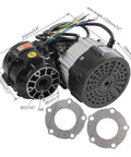 Loaded Up 48V 1000W Brushless Rear Axle Differential Kit With Badass Chrome Suspension Plus Winter Grip Tracks And Smart LCD Panel For Atv Go Kart Buggy Builds showing brushless motor and mounting plates.