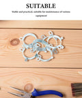 Six Pack Capacitor Mounting Clips With Beefed Up Iron Bracket For 35mm Electrolytic Capacitors, Two Fixing Holes, PCB And Power Supply Securement, Ideal For LED Driver Repairs And Electronics Projects. metal clips on wood