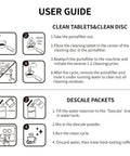 User guide for Ninja Luxe Cafe Espresso Cleaning Kit 6 Month Supply Descale Packets Cleaning Tablets