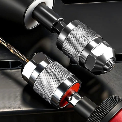 Hex Shank Drill Chuck Adapter With Three Jaw Chuck Converter Power Tool Attachment For A Snug Grip And Secure Accessory Holding Knurled Finish For Easy Drive And Maintenance Tasks with drill bit