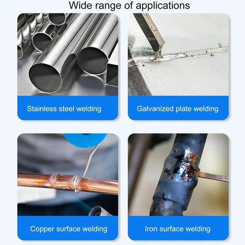 Wide range of applications for Quick Dry Colorless Copper Soldering Flux Liquid For Nickel And Copper Metal Tasteless No Water Cleaning Solder Flux 30ml or 80ml Bottle, including stainless steel, galvanized plate, copper, and iron surface welding