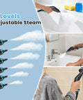 Powerful Portable Steam Cleaner With 15 Second Heat Up And 1250Ml Tank for effortless home cleaning with adjustable steam levels.