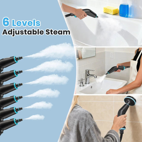 Powerful Portable Steam Cleaner With 15 Second Heat Up And 1250Ml Tank for effortless home cleaning with adjustable steam levels.