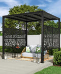 Decorative Screen Panel with 1.5 Inch Border for a Picture Frame Look, used in outdoor pergola, UV stable, scratch resistant design