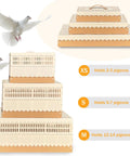 Folding Bird Cage For Pigeons And Small Pets Portable Travel Training Cage With Three Door Design, sizes XS, S, M stacked