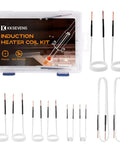 10 Piece Magnetic Induction Coil Kit With Eight Fixed Diameter Coils And Two DIY Coils For Bolt Removal displayed in white case