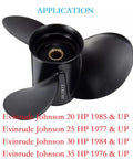 Outboard Propeller 10 Point 3 X 12 Pitch 3 Blade Aluminum For OMC Johnson Evinrude 20 25 30 35 HP Boat Motor Right Hand Rotation 14 Spline