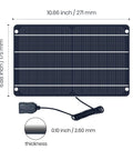 Dimensions of 6W USB Solar Panel Mini For Phones And Gadgets, IP67 Waterproof Monocrystalline Module DIY Kit With PET Cover