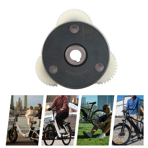 Planetary Motor Gear Clutch Kit With 36T Nylon Gears And 88mm Clutch For 500 To 750W Motors shown with bicycles