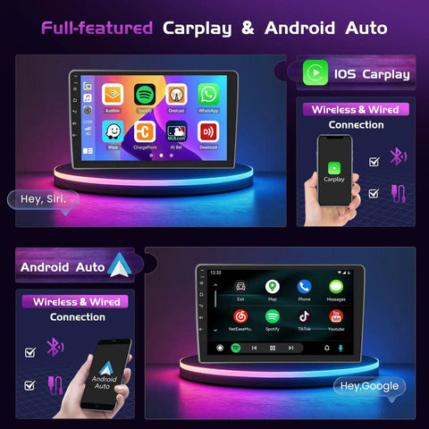 Toyota Camry 2000 2006 Android Car Stereo With 9 Inch Touch Screen CarPlay Android Auto Plug And Play GPS Bluetooth Wi Fi Dash Kit Mirror Link SWC DSP EQ Backup Camera display.