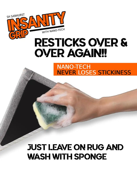 Hand washing Non Slip Rug Tape Peel And Stick Gripper For Hardwood Concrete And Carpeted Floors Keeps Rugs Welcome Mats And Area Rugs Secure Without Damage No Scissors Needed Ideal Home Essential For Indoor And Outdoor Use