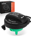 Gas Cap Fuel Cap Compatible With Volkswagen Jetta Golf GTI Golf Alltrack R SportWagen And Audi A4 Q5 A5 Allroad RS5 S4 S5 S8 SQ5 Direct Fit Easy Install OEM Replacement, shown with black cap and green base