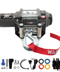 Vantage 2000 12V DC Electric Winch for ATVs and UTVs with 2000 Lb Pull 55 Ft Steel Wire Rope Fully Sealed Motor