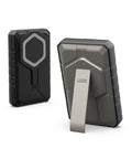 Two Port USB C Magnetic Wireless Portable Charger With 10000mAh Battery On The Go, 20W USB C Fast Charge, Black Titanium