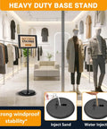 Two Pack Adjustable Floor Sign Stand 8.5 By 11 Inch Poster Holder With 360 Degree Rotating Frame in clothing store display