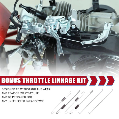Universal Seven Eighth Inch Mini Bike Throttle Control Assembly Kit For Predator 212cc 196cc And GX160 GX200 Clones installed on engine