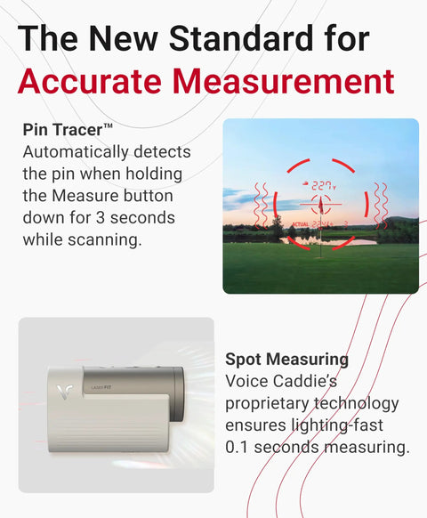 Laser Fit Golf Rangefinder With Slope Integration And Tournament Mode, Dual Display With 6x Magnification, targeting display