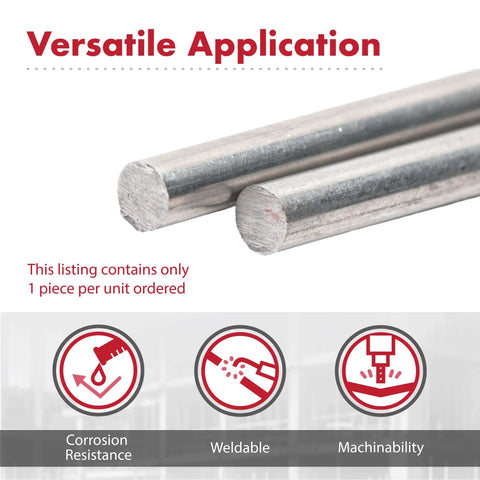 Beefy Strength 0.75 Inch Aluminum Round Bar, 36 Inch Length, 6061-T6 Machinable For CNC Machining, Fabrication, And Marine Projects, Lightweight Yet Durable, Excellent Corrosion Resistance, Great For Tooling And Fixtures. close-up of cut aluminum rod ends