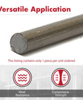 A2 Tool Steel Round Bar 2 Inch Diameter 12 Inch Cut Length For Knifemaking Dies And Cutting Tools Industrial Use High Wear Resistance Heat Treated High Carbon Chromium Alloy Durable Tooling Material, close-up end view