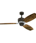 Thurlow 54-Inch Dope Industrial Vintage Indoor Ceiling Fan With Weathered Bronze And Brushed Nickel Finish, Ideal For Large Rooms Over 225 Sq Ft