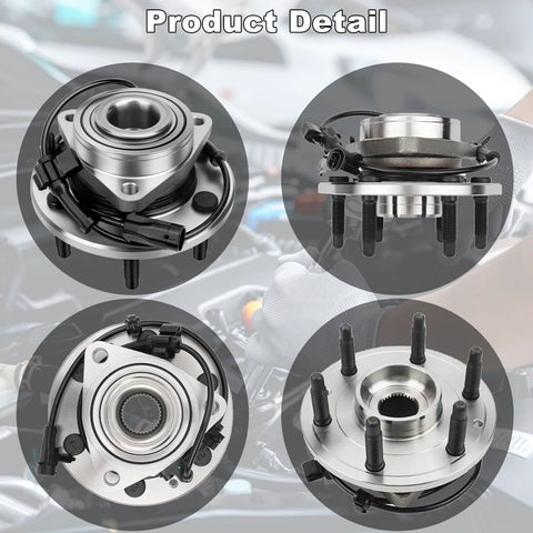 Pair Of Front Wheel Hub And Bearing Assemblies 515036 For 4WD Trucks And SUVs That Fit Silverado Sierra Avalanche 1500 Yukon