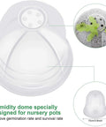 Humidity dome for 4 Inch Transparent Plastic Seed Starter Pots With Humidity Dome For Germination And Moisture Control Plant Nursery Trays