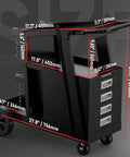 Heavy Duty Welding Cart With Four Drawers For MIG, TIG, And Plasma Cutter, Built Tough 360 Degree Rolling Trolley, Large Storage