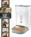 Super Slick Automatic Smart Pet Feeder With Crisp 2K Hd Camera And Nifty Smartphone App And 19 Cup Dry Kibble Dispenser For Cats And Dogs Keeping Them Fed On Autopilot With Voice Messages And Stress Free Scheduling with kibble and video clips