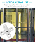 Six Piece Stainless Steel Hidden Pivot Door Hinges Rotatable For Frame Doors No Fuss Easy Installation For Home Use