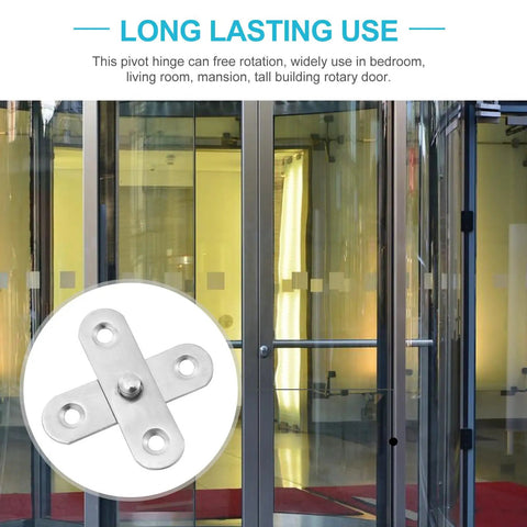 Six Piece Stainless Steel Hidden Pivot Door Hinges Rotatable For Frame Doors No Fuss Easy Installation For Home Use