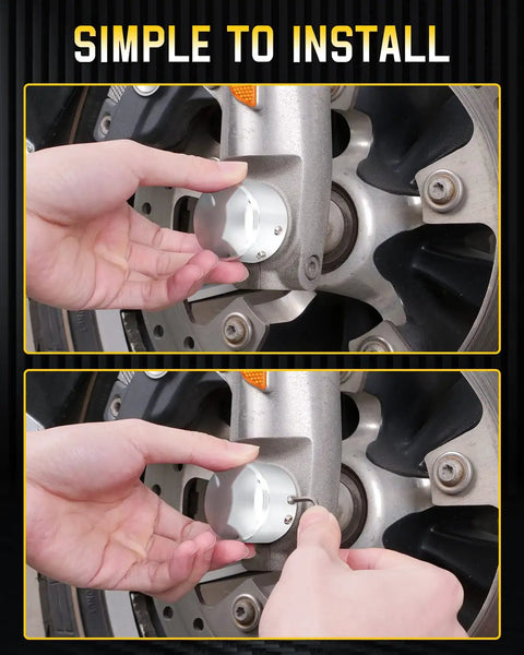 Installing Chrome Front Axle Nut Covers For Harley Davidson Touring Softail Dyna VRSC Sportster And XL Models 2002 2024