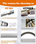 Comparison of 40 Inch 1/2 Inch Air Compressor Jumper Hose vs other, showing welding process and materials used