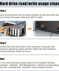 Hard drive read/write usage steps for Five Bay External Hard Drive Enclosure Engineered To Flex Up To 120TB Capacity Featuring USB C Interface.
