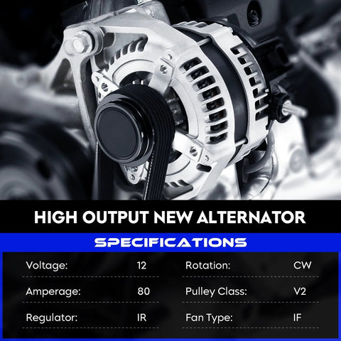 Close-up of plug and play alternator for Nissan Maxima 3.0L V6 and Murano 3.0L 2003 2007 and Infiniti I30 I35 3.0L V6