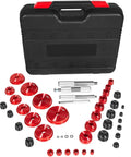 Heavy Duty Bearing Race And Seal Driver Kit 43 Piece Set With 39 Adapters And 4 Seal Drivers shown with case