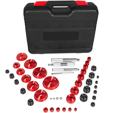 Heavy Duty Bearing Race And Seal Driver Kit 43 Piece Set With 39 Adapters And 4 Seal Drivers shown with case