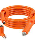 Heavy Duty 10 Foot 14Awg Car Charging Cable For Jackery Explorer Portable Power Stations with orange design and DC connectors.