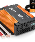 Reliable Workhorse 2000 Watt Power Inverter With Wireless Remote And Dual Usb 4000W Surge Kick Ultra Quiet 52 Db Fan Lcd Screen High Efficiency Battery Converter For Rv Car Truck Off Grid Adventures with wires and display